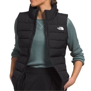 The North Face Black Puffer Vest with High Collar